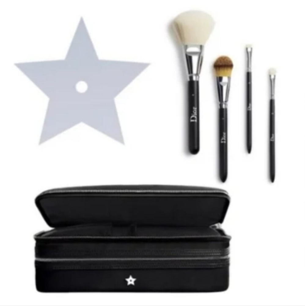 NEW IN BOX DIOR BACKSTAGE BRUSH SET & COSMETIC CASE